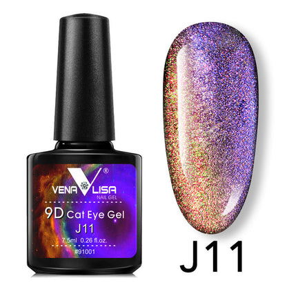 Venalisa 9D Gel Vernis Oeil de Chat Magique Caméléon Gel Vernis À Ongles Manucure Galaxy Étoilé Magnétique Multicolore 5 ml Vernis À Ongles Gel