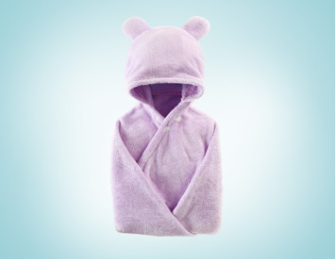 Serviette de bain à capuche en coton pour bébé