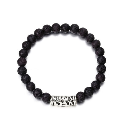 Klassiska armband med blå pärlor i akryl för män och kvinnor