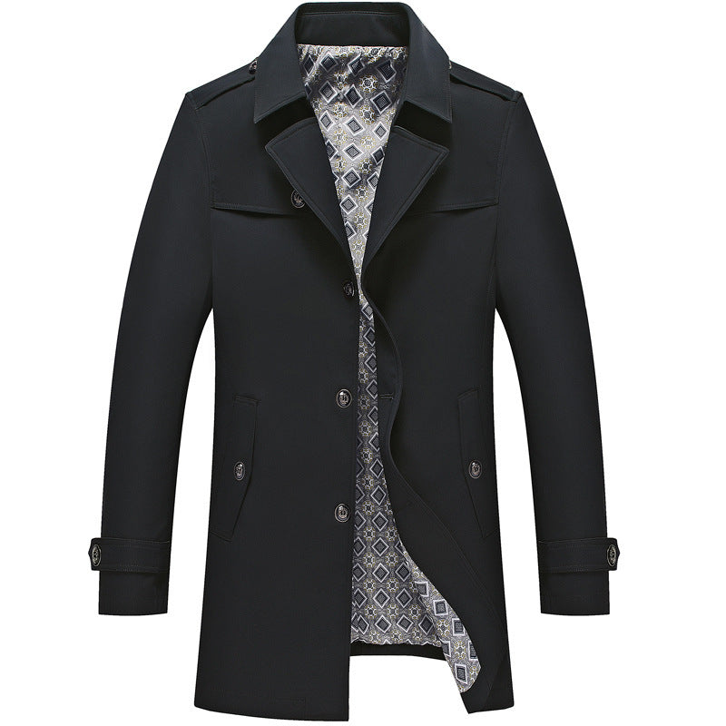 Spring And Autumn Jacket Men's Duster British Style