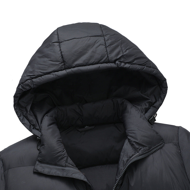 Hooded Cotton Jacket Men's Warm Quilted Jacket