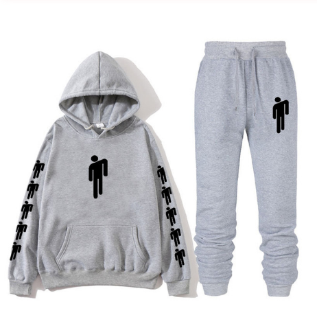 Sweat à capuche imprimé chanteur américain Billie Eilish sweat à capuche hommes et femmes Harajuku hip hop Brilie Eilish ensemble sweat + pantalon