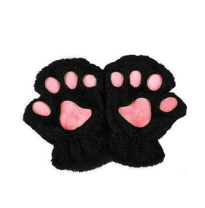 Vinter ljuvlig halv cover Paw Bear Cat Claw handskar Kort finger