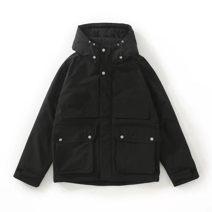 All-match Kort Vit Duck Dun Hood Jacket Herr