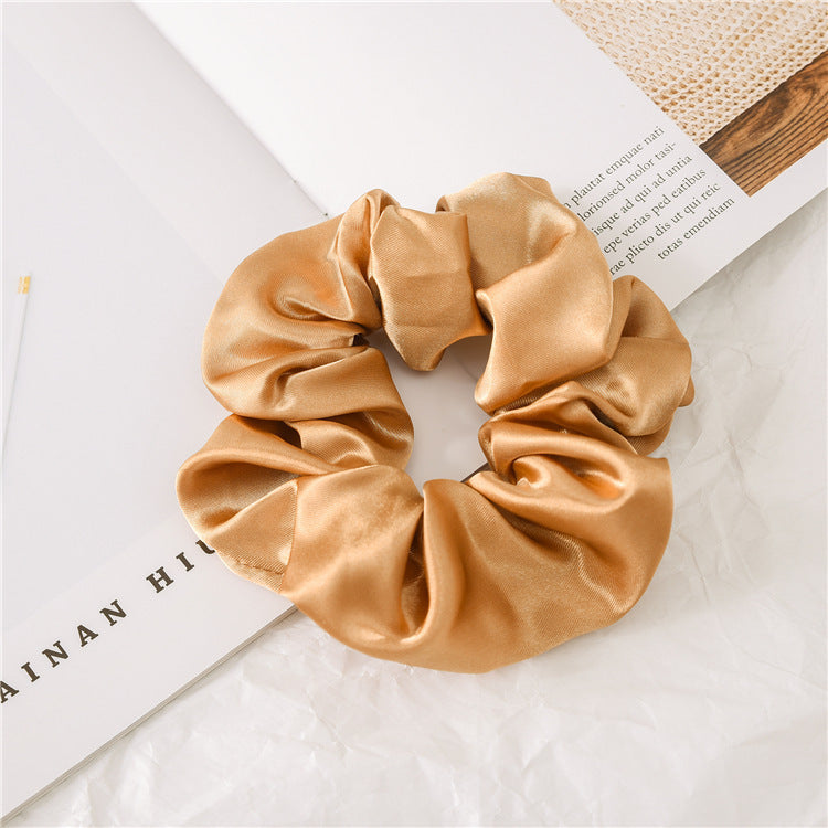 Satin Cloth Large Intestine Circle Hair Tie Set Solid Color