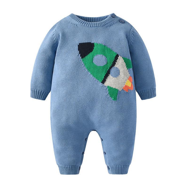 Kläder Klänning Sets Baby Stickade Barn Romper Jumpsuit Sommar 