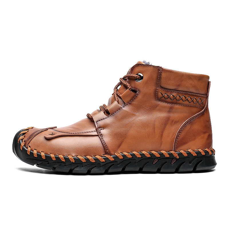 Leather shoes leather men casual shoes