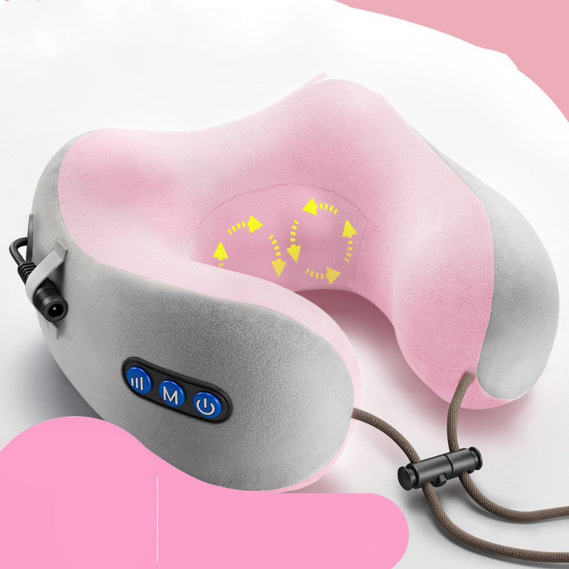 Massage U-Shaped kudde Multi-Function Axel och cervikala vertebra Elektrisk utomhus bärbar bil hälsovård