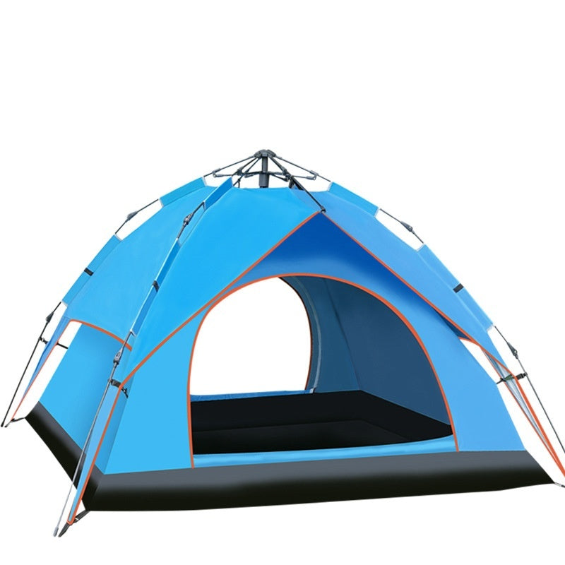 Summer Outdoor Camping 3-4 People Oxford Cloth Camping Tent