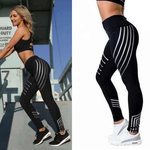 Höga elastiska Push Up Byxor Fitness Legging 