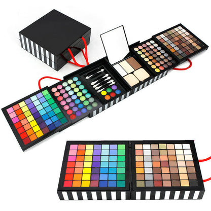 A Foreign Trade På uppdrag av Explosion Deluxe 177 Color Eye Shadow Bronzing Plate Combination Makeup Set Vit Valfritt