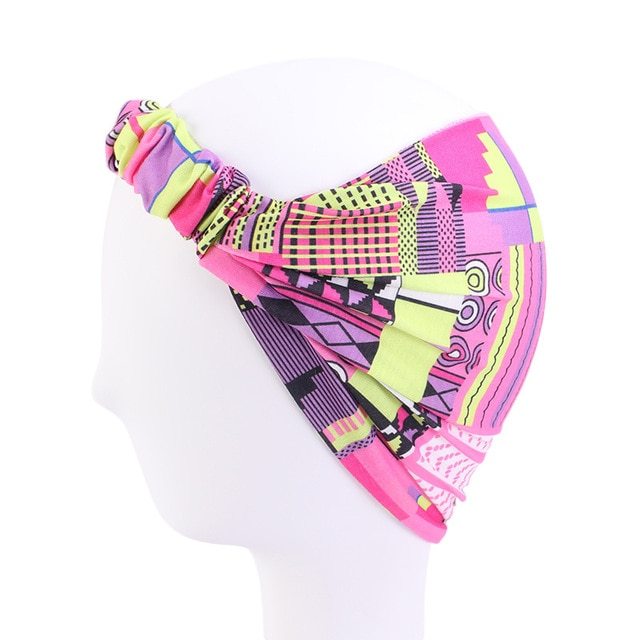 Bandeau imprimé à motif africain pour femmes, style torsadé