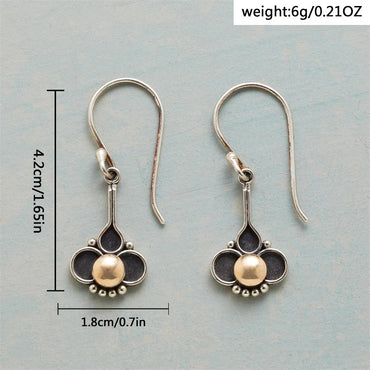 Women's Vintage Moonstone Heart-shaped Earrings