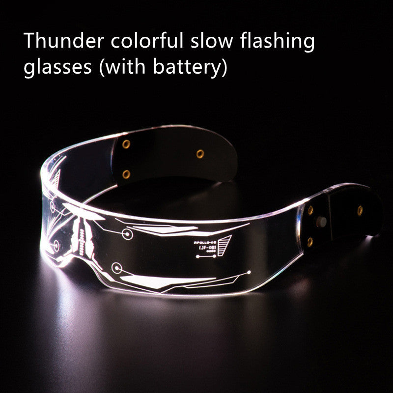 LED Luminous Glasses Party Bar Disco Punk Glasses Futuristic Style Festival Goggles Decoration Gifts