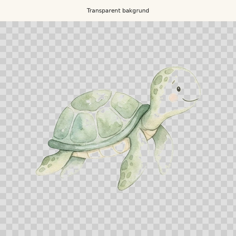Havssköldpadda – transparent PNG-motiv (clipart)