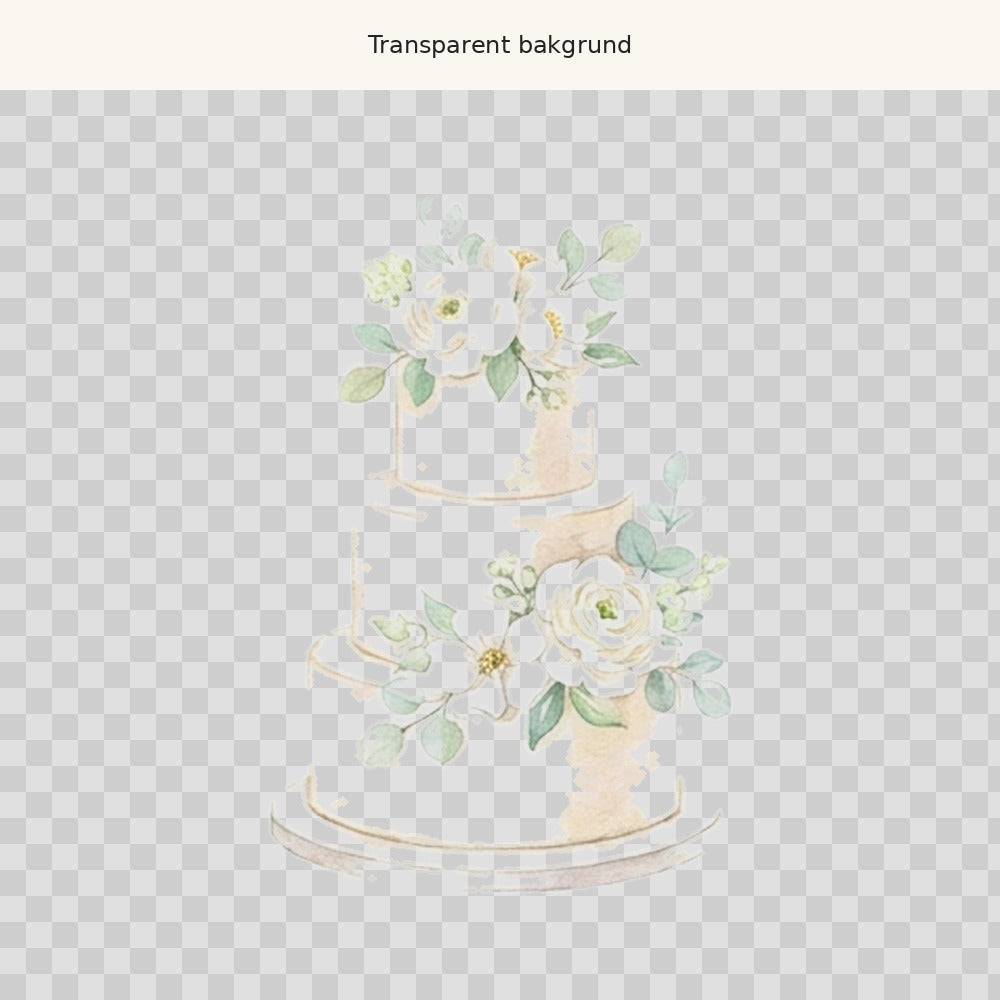 Bröllopstårta – transparent PNG-motiv (clipart)