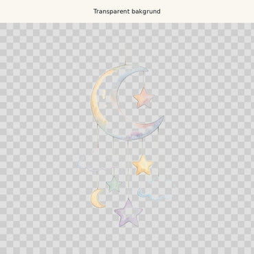 Månmobil – transparent PNG-motiv (clipart)