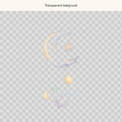 Månmobil – transparent PNG-motiv (clipart)