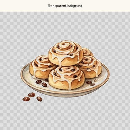 Kanelbullar – transparent PNG-motiv (clipart)