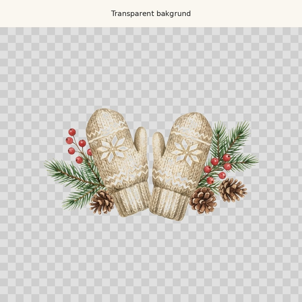 Stickade vantar – transparent PNG-motiv (clipart)