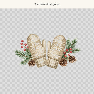 Stickade vantar – transparent PNG-motiv (clipart)