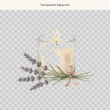 Lavendelljus – transparent PNG-motiv (clipart)