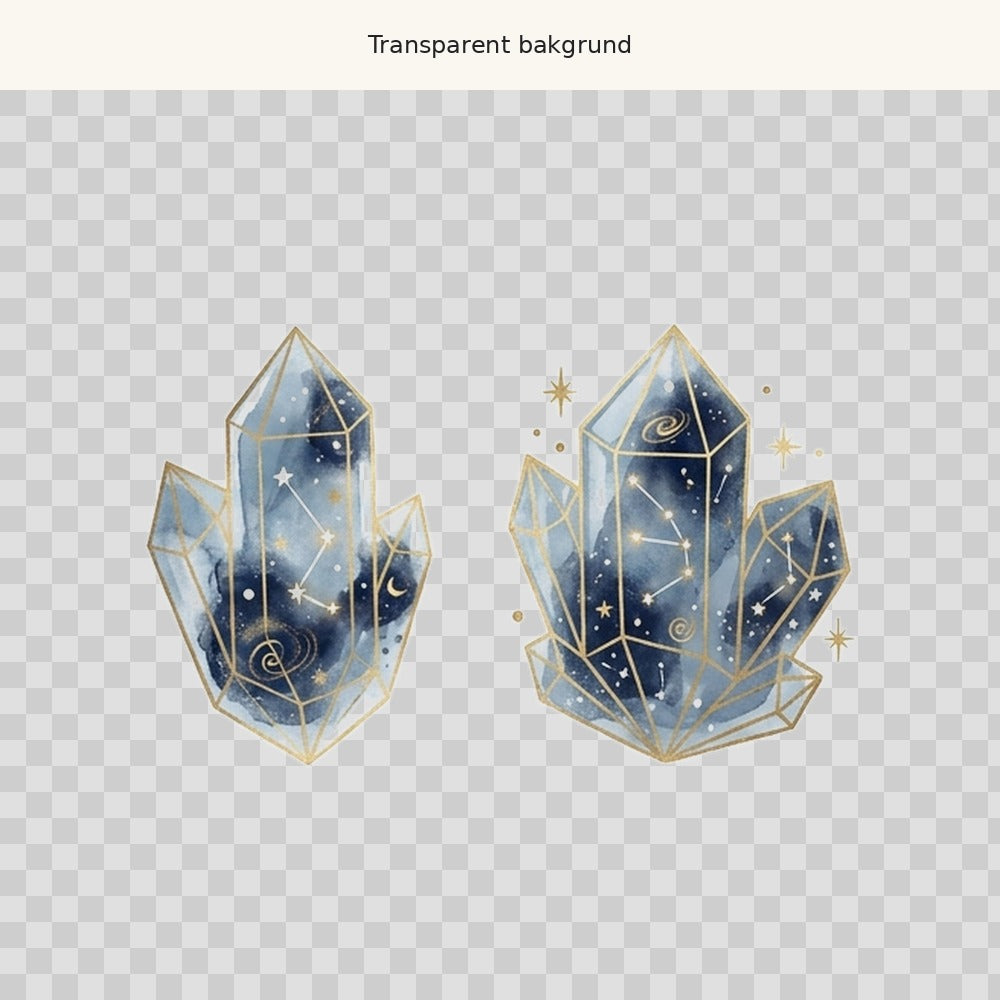 Stjärnkristall – transparent PNG-motiv (clipart)
