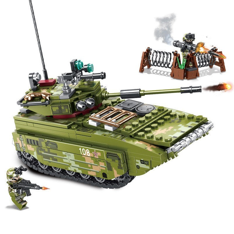 Pusselleksak för montering av tankmodell