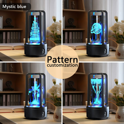 Lampe créative en cristal acrylique Audio 2 en 1 et haut-parleur Bluetooth, lampe de nuit tactile, cadeau de saint-valentin