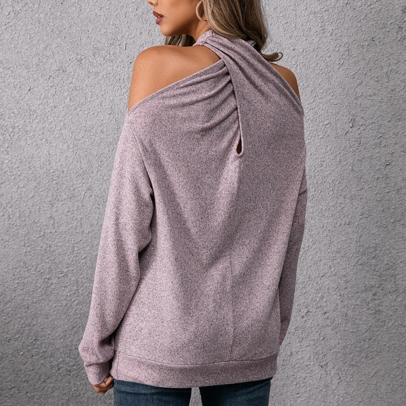 Loose Sexy Off-shoulder Sweater Long-sleeved Top