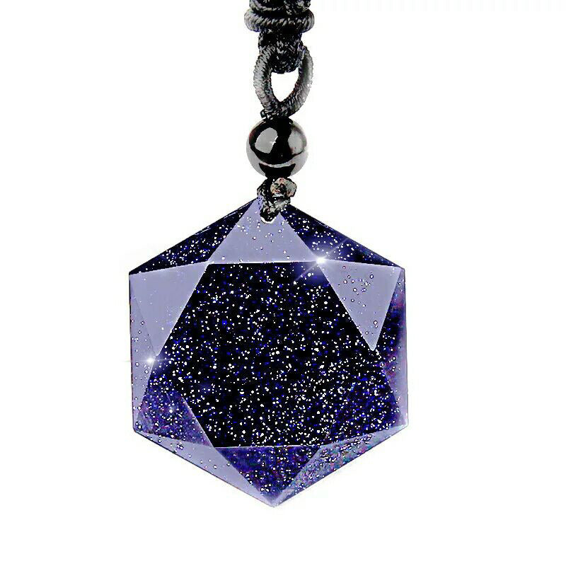 Pendentifs en obsidienne naturelle, collier six étoiles, chaîne de pull, collier en pierre énergétique pendule, chaîne de clavicule pour hommes et femmes