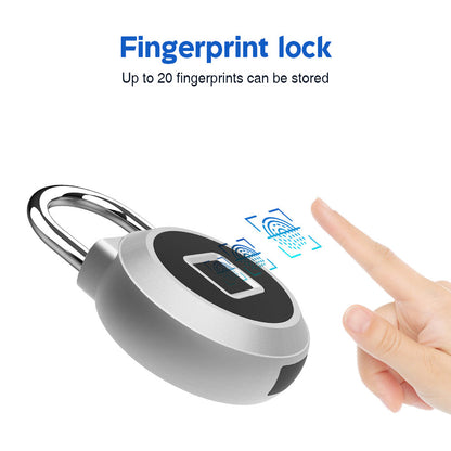 Fingerprint Lock Smart Keyless Lock IP65 Waterproof Anti-Theft Security Padlock Door Luggage Case PadLockS