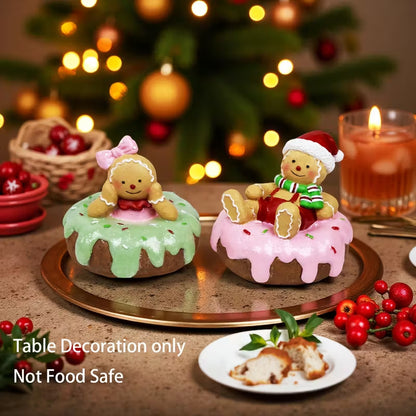 Hand Drawn Cartoon Resin Christmas Decorations Gingerbread Man