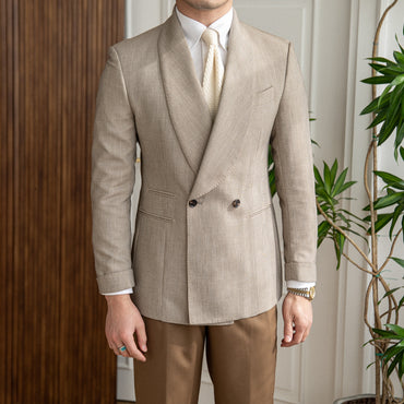 Double-breasted Tuxedo Suit Jacket For Men