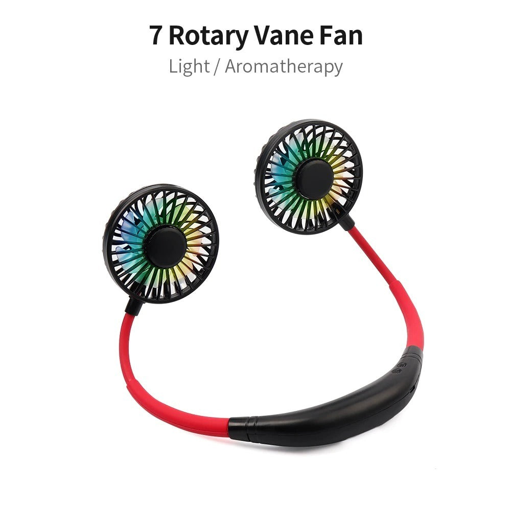 Holiday Relaxation: Portable Neckband Fan for Summer Comfort