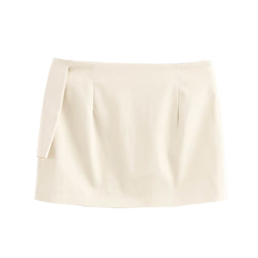 Professional Irregular Denim Skirt - Split Edges Niche Design (Black/Gray, High Waist Straight, Summer Medium Length)