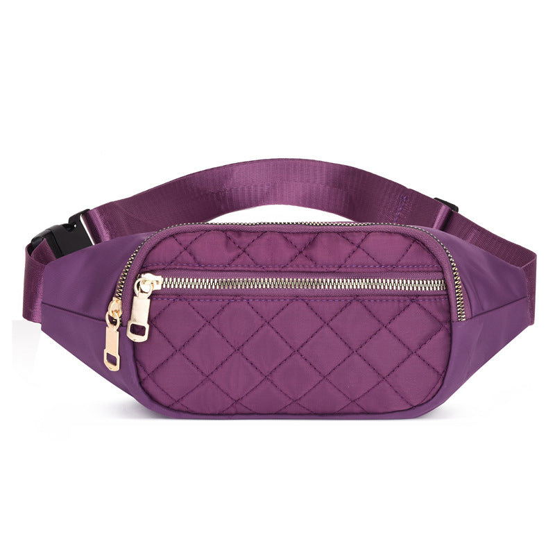 Rhombus Fanny Packs For Women Crossbody Midjeväskor För Sport Vandring Cykling Löpning