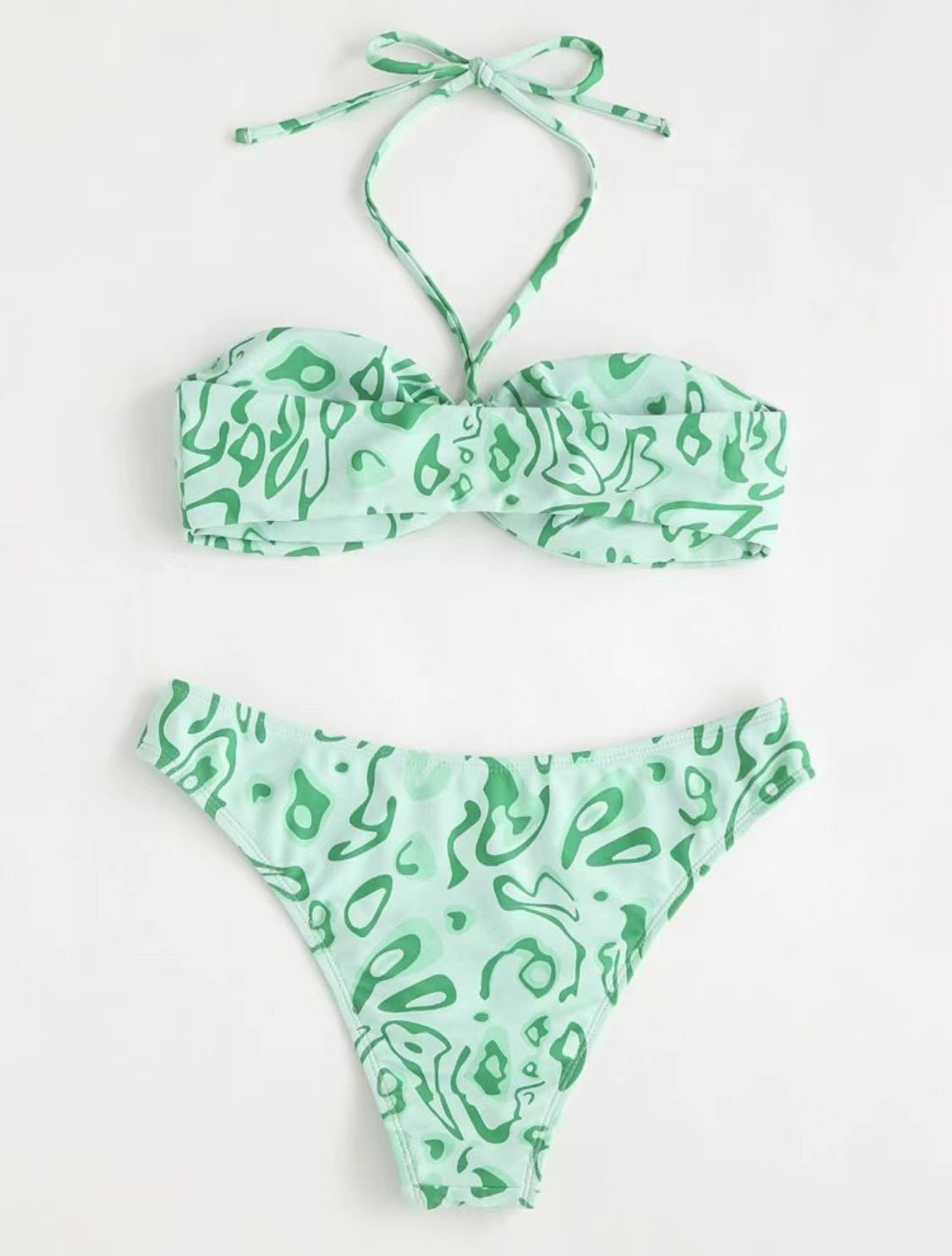 Bandeau-bikini med sexig split