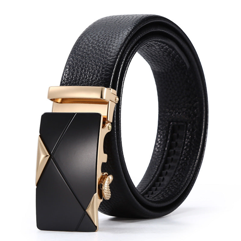 Men's Automatic Leather Buckle Business Belt - Professional Efficiency