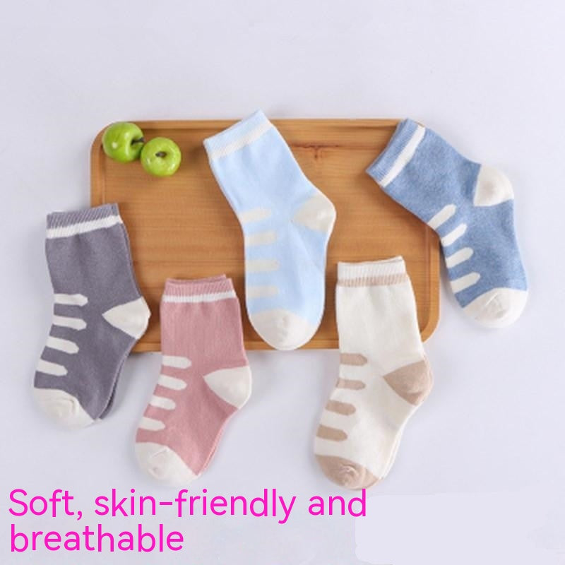 Children's Socks Thin Breathable Mid-calf Baby Boat Socks