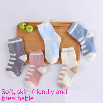 Chaussettes pour enfants chaussettes bateau pour bébé mi-mollet fines et respirantes