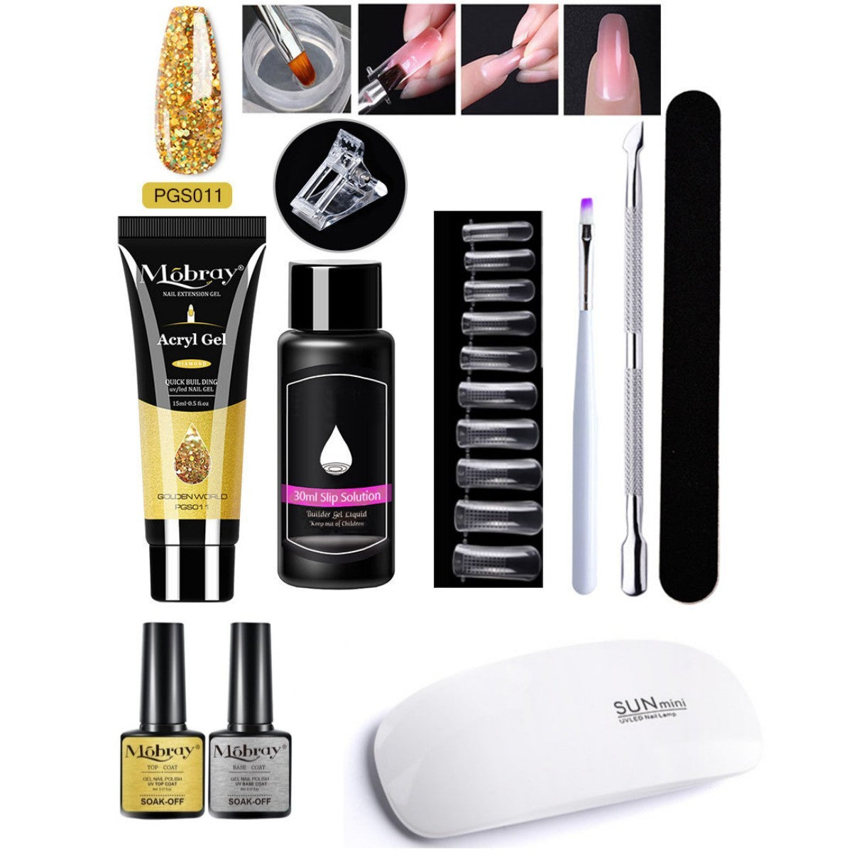 7-delad Nail Art Crystal Extender Set