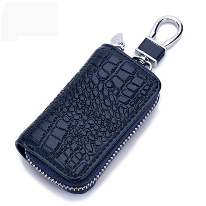 Leather Zipper Car Key Case