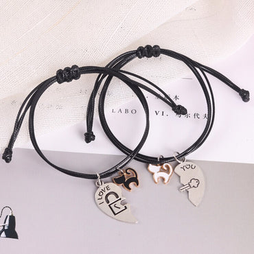 Vävning av män och kvinnor Pararmband Herrarmband Armband Flickvänner Pararmband