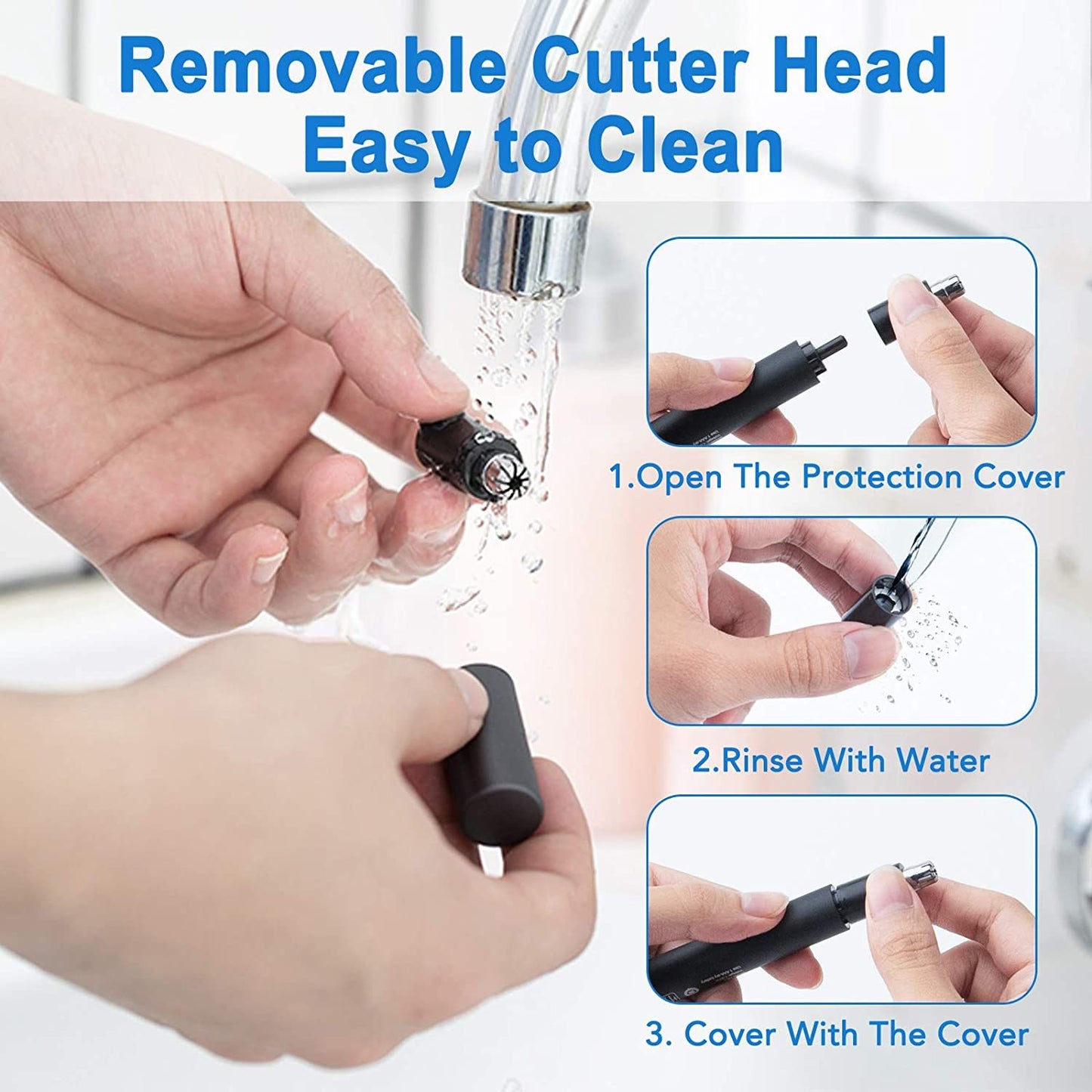 Ear and Nose Hair Tmmer for Men and Women-2020, Professional & Painless Nose Hair Clipper/Remover with Stainless Steel Blade & IPX7 Waterproof System Amazon Banned