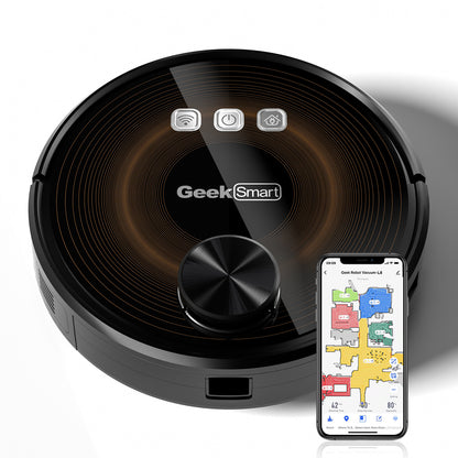 Geek Smart L8 Robot Vacuum Cleaner And Mop, LDS Navigation, Wi-Fi Connected APP, Selective Room Cleaning,MAX 2700 PA Suction, Ideal For Pets And Larger Home.Banned