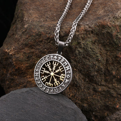 Lun Rune Pendant Necklace Men