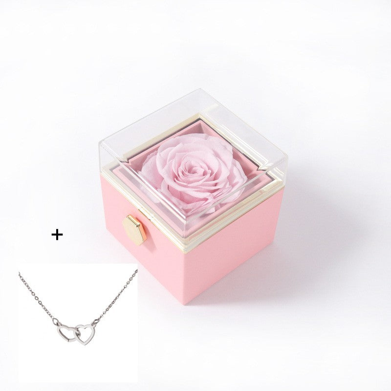 Stainless Steel Double Love Necklace Box Set