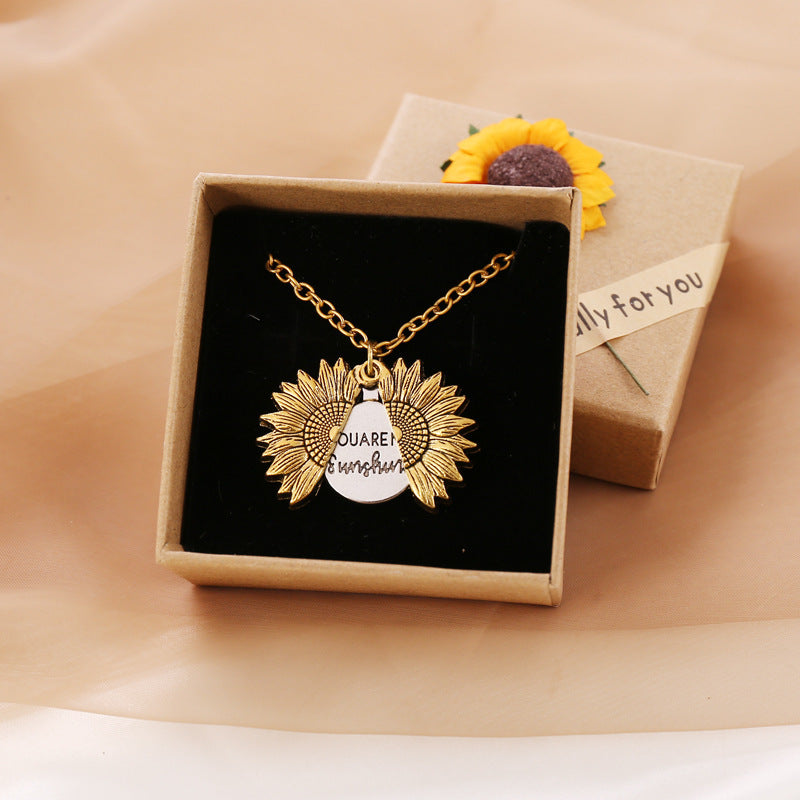 Collier tournesol You Are My Sunshine pour hommes et femmes