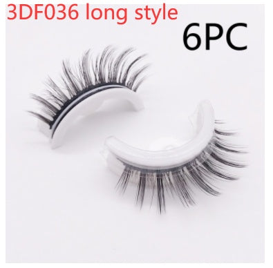 Återanvändbara 3D Mink Lashes naturliga falska ögonfransar Självhäftande falska limmar fria lass Makeup ögonfrans Extens Silk ögonfransar